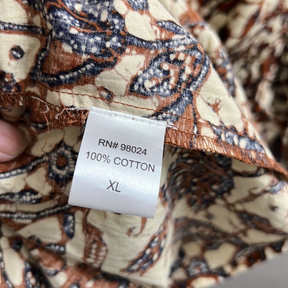 House of Harlow 1960 by Nicole Richie Tiered Batik Ruffle Sleeve Dress sz XL - Picture 8 of 8